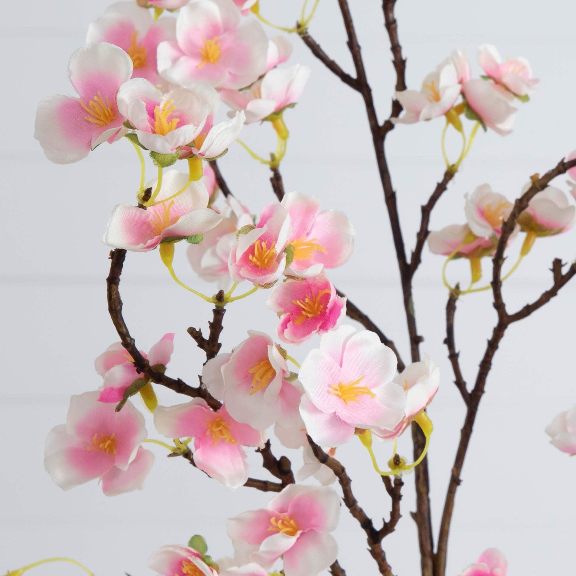41" Pink Cherry Blossom Flower Stems, 3ct.